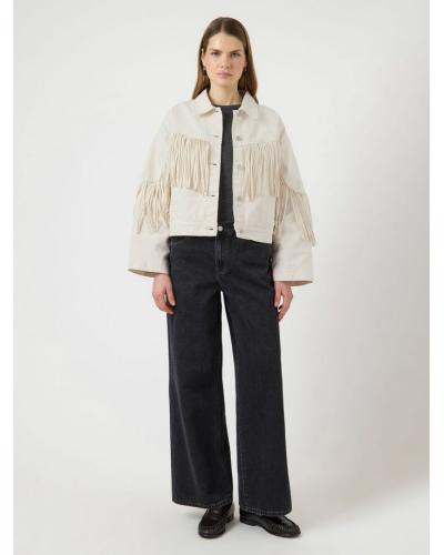 Aiko denim fringe takki