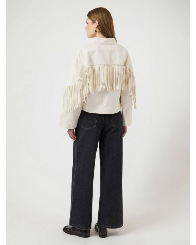 Aiko denim fringe takki