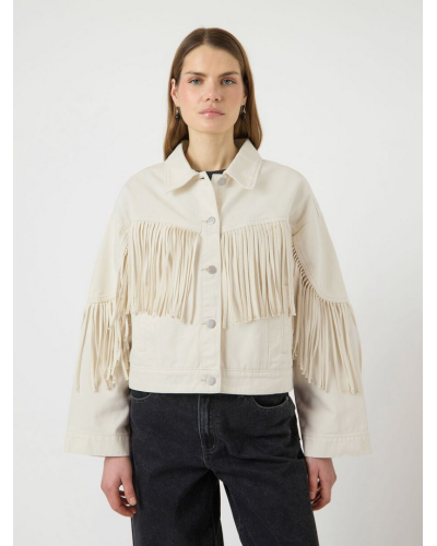 Aiko denim fringe takki