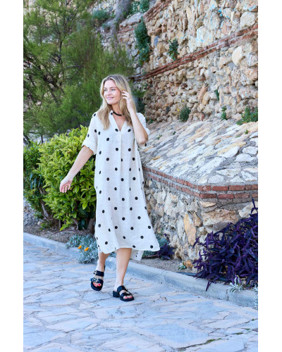 Melina Pitkä pellavamekko